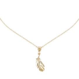 LES POULETTES JEWELS - Gold Plated Necklace Bird Feather