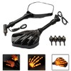 Heart Horse Motorcycle Mirrors Rear View Mirrors,Elctric bright Skull Skeleton