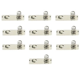 Unifizz Metal AA Battery Spring Plate Set, Positive and Negative bipolar30 x 11MM AA Baterry Conversion Spring Contact Nickeling Plate, Silver,10 Pcs