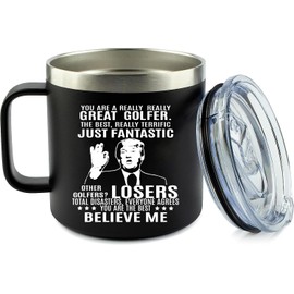 Angie's Box 14Oz Cup - Funny Golfer Mug - Best Golf Gifts for Men Unique - Golf Gifts for Dad from Son Daughter