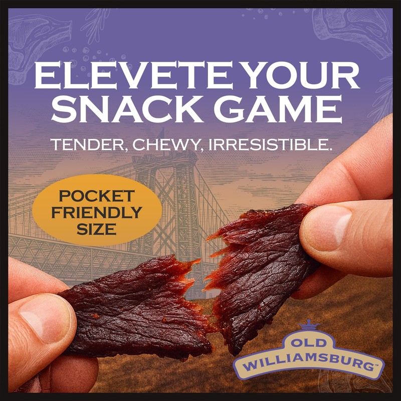 Old Williamsburg Teriyaki Beef Jerky, 2oz (3 pack) | Real