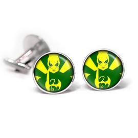 Iron Fist Tie Clip, The Avengers Jewelry, Shield Cufflinks, Ironfist Superhero Wedding Party and Groomsmen Gift Geek