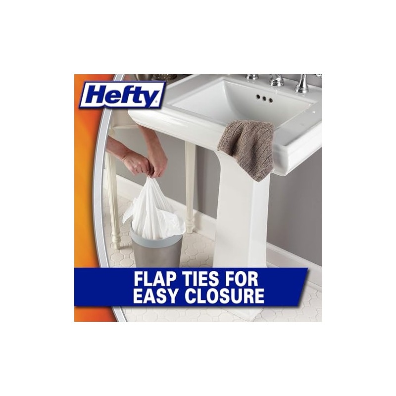 Hefty Small Trash Bags (Odor Control, Lavender Sweet Vanilla, Flap