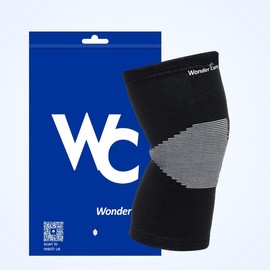 Wonder Care 1 Pc Black Bamboo Knee Sleeves for Men/Women, Support for Running, Gym, Badminton, Sports, Compression | Perfect Knee Brace for Pain and Enhanced Comfort - 1 Pc(S)