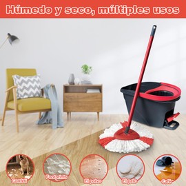 GFRED 3 Stück Ersatz-Mop-Köpfe, kompatibel mit Vileda EasyWring und Clean Turbo 2-in-1 Ersatz für Mikrofaser-Mop, geeignet für alle Arten von Böden