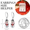 Christmas Snowman Earrings for Women Dangling Sterling Silver Snowman Earrings