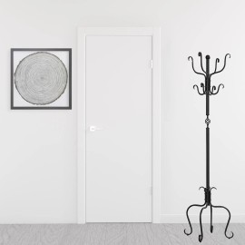 Homeroots 21" X 21" X 74" Black  Metal  Coat Rack