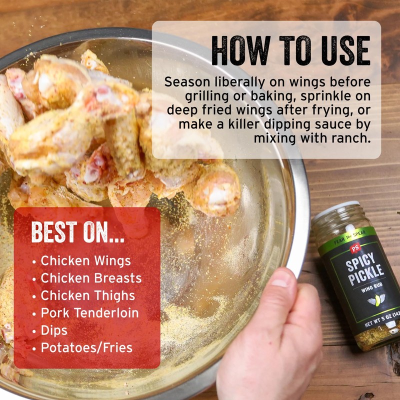 PS Seasoning Spicy Dill Pickle Wing Rub - Hot Chicken