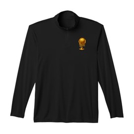 Dripping Gold Drip Basketball Game Day Player Coach Baller Performance Quarter-Zip Top