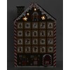 BRUBAKER Advent Calendar - Wooden Gingerbread House with 4 LED
