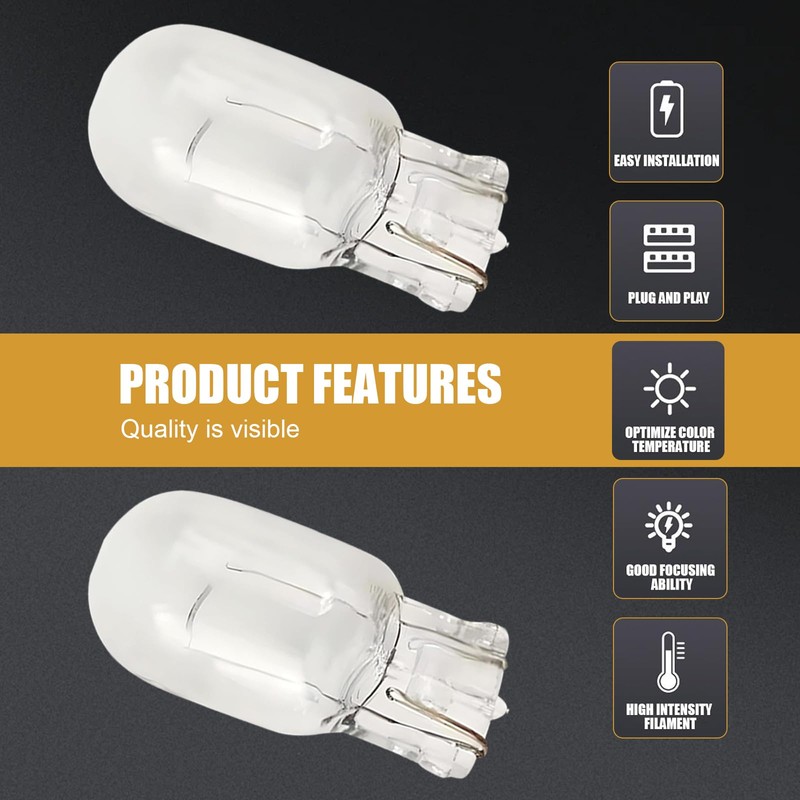 DACIRTY 10 PCS Brake Light Bulb, T20 Car Miniature Bulb,