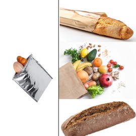 Set of 5 Insulated Sandwich Bags Air Conditioner Bag Bags, Waterproof Aluminum Foil Picnic Bags for School Picnic Outdoor Travel (25 x 30 cm)