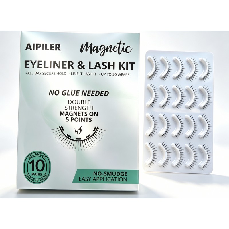 AIPILER Magnetic 10-Pair Kit – Strong Hold, Natural Look