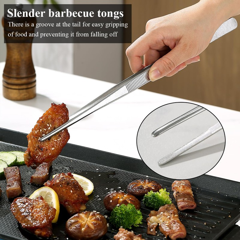 Berglander Kitchen Tweezers Fine Tweezer Tongs 30cm/12, Extra-Long Stainless Steel