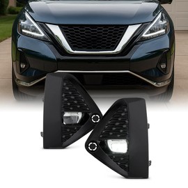 AKKON - Fits 2019-2024 Nissan Murano [LED Style] Bumper Fog Lights Driving Lamp Pair Driver+Passenter w/Wiring Harness Switch