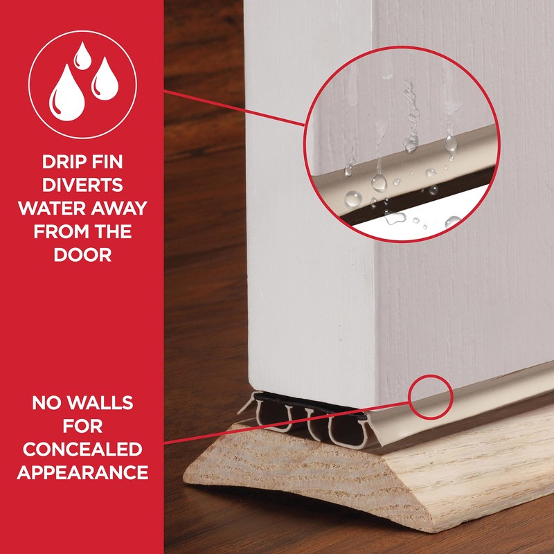 M-D Building Products 43820 Vinyl Concealed Kerf/Channel Fit Under Door