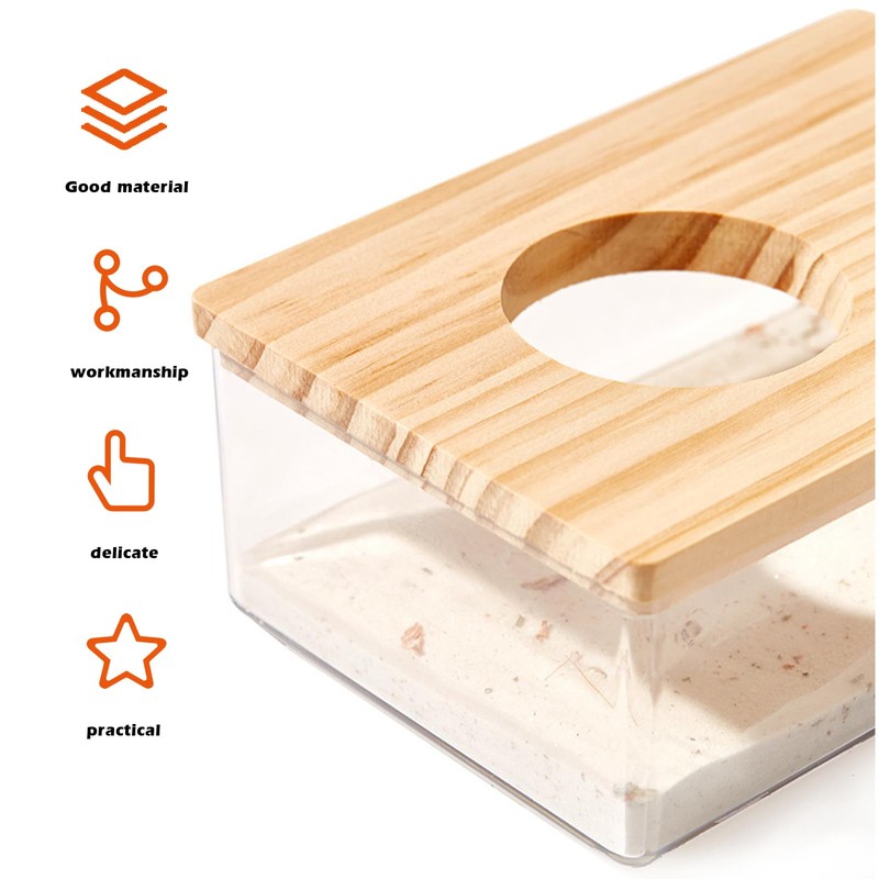BORDEAG Hamster Bathroom, Hamster Sand Bath Box, Hamster Toilet Sand