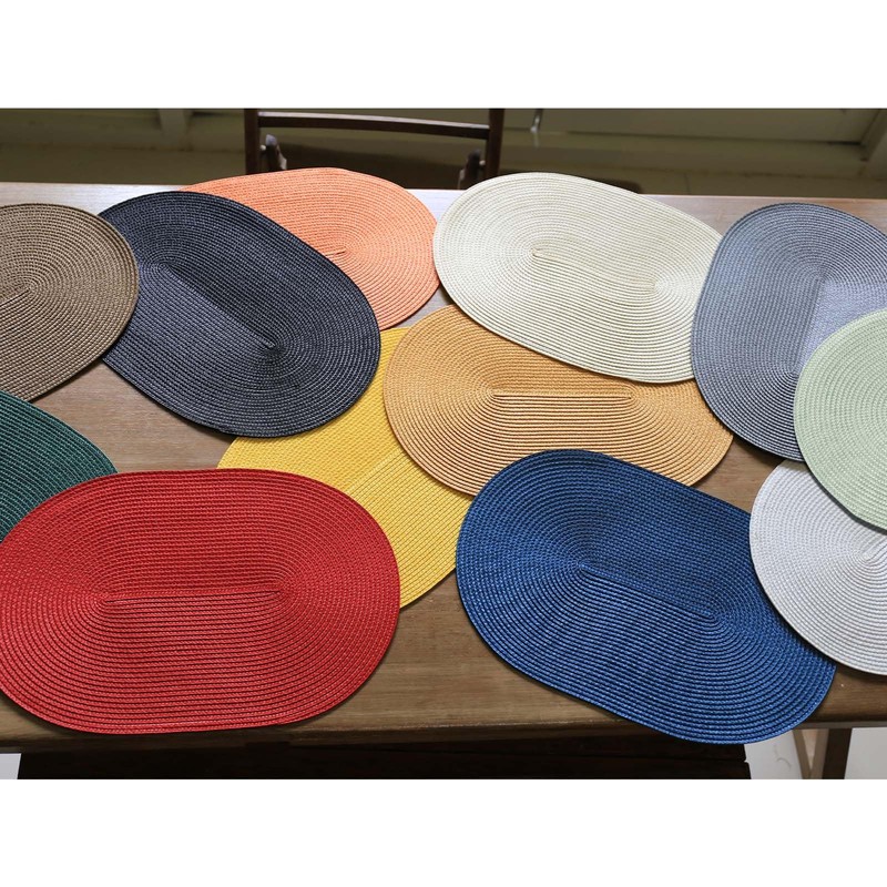 FunWheat Oval Braided Placemats Set of 4 Table Mats for