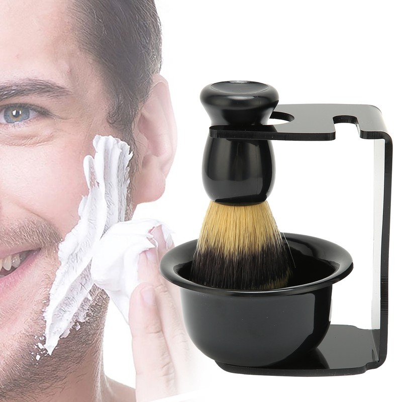 3pcs Shaving Brush Set Beard Shaving Brush Bowl Safety Shaving