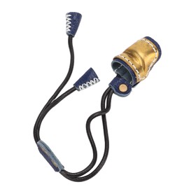 Archery Thumb Protector Regulable Design Safety Rope Brass Cowhide Material Mongolian Finger Guard Blue