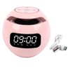 Bluetooth Clock Speaker Round Small Support Memory Card Wireless Alarm