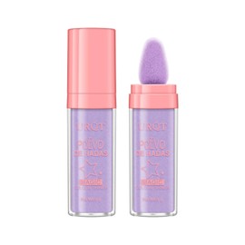 Polvo De Hadas Fairy Highlighter Patting Powder Face Body Glitter Shimmer Brightens Blusher Waterproof Smooth Highlighter Festival Party Makeup (#04 Fantasy Purple)