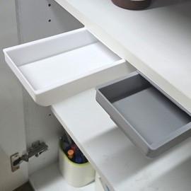 Multi-purpose attachable sliding drawer box Small attachable drawer box Sliding drawer attachable drawer chest mini dresser gray 3ea