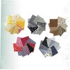Hohopeti 5packs Handmade Cotton Fabric Bundle Pre-Cut Squares DIY Material