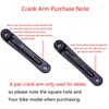 PROWHEEL Ebike Crank Arm Available in Square Hole,140MM/152MM/160MM/165MM/170MM/175MM Black Bike