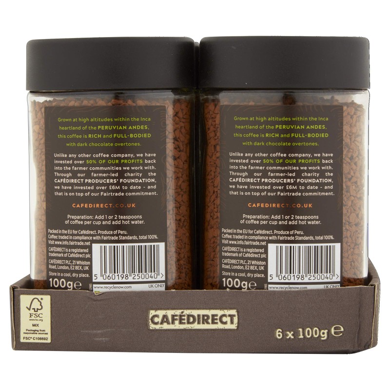 Cafédirect Fairtrade Instant Coffee, Pack of 2