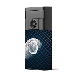 MightySkins Carbon Fiber Skin for Ring Video Doorbell - Moon | Protective, Durable Textured Carbon Fiber Finish | Easy to Apply, Remove, and Change Styles | Made in The USA