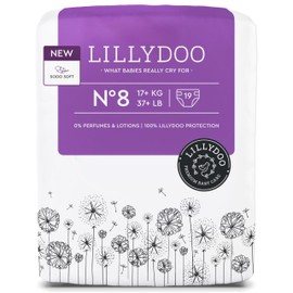 LILLYDOO Skin-friendly Baby Nappies - Size 8 (17+ kg), Pack of 15, Safe Leak Protection, Soft, Fragrance-Free, No Lotions & Dyes for Sensitive Skin, Dermatologically Tested