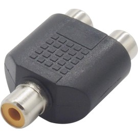 Audio Fan RCA Distribution Adapter 1 x Pin Jack Female to 2 Pin Jack Female Audio Adapter