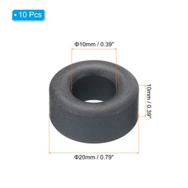 PATIKIL Ferrite Toroid Core 0.8 Inch ADx 0.4 Inch ID x 0.4 Inch H Ferrite Rings Transformer Ferrite Toroid Cores for EMI/RFI Filters Black Pack of 10