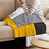 Flannel Throw Blanket Abstract Geometric Patchwork Art,Lightweight Soft Warm Fleece
