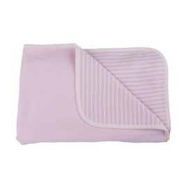 POPOLINI - Couverture Velours de Coton bio - 90 x 70 cm - Rose