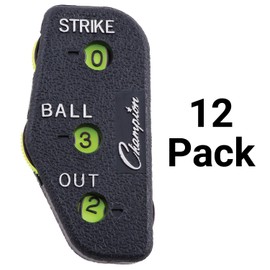 Champion Sports 3 Wheel Plastic Baseball Umpire Count Indicator - Counts Strikes, Balls and Outs