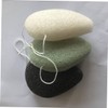 BIUDECO 3pc Drop Shape Facial Sponge Set Natural Bamboo Cleansing