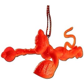 Clearzip Orange Flying Lord Hanuman Ji Idol Car Mirror Hanging, Wall And Door Hanging