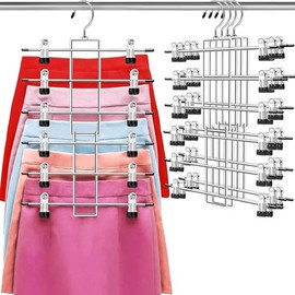 Perchero para pantalones con pinzas, organizador de armario colgante que ahorra espacio Con ganchos giratorios de 360°, imprescindible para residencia