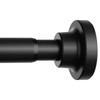 AIZESI Spring Tension Curtain Rod 29-63 Inch Black Stainless Steel