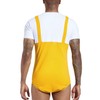 Landofgenie - Body de algodón para hombre, con botones y