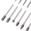 20Pcs Tungsten Carbide Carving Bits Double Cut Rotary Burr Set