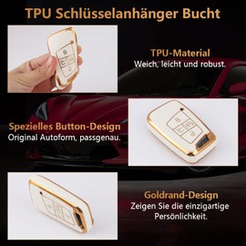 VDARK Volkswagen Key Fob Cover TPU Key Fob Protection for VW Accessories Arteon Atlas Jetta Taos Tiguan Women Girls Car Key Case Scratch Resistance 4 Buttons Smart Keys