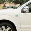 Perdecor Sweden Flag Sticker Emblem Swedish Decal Car Chrome Flags,