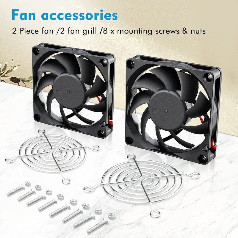 Wathai DC 12V Cooler Case Fan 70mm x 70mm x