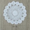 kilofly Crochet Cotton Lace Table Placemats Doilies Pack, 4pc, White,