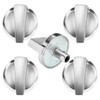 MOOTVGOO 5 Pack WB03X25796 Stainless Steel Stove Knobs Compatible with