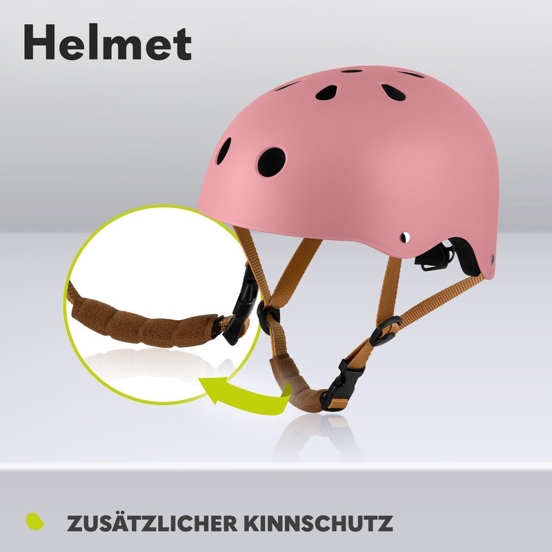 LIONELO Helmet Protective Helmet for Kids, Adjustable 50-56 cm, Chin