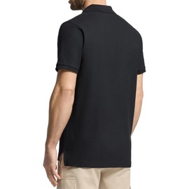 Men's Classic Piqué Knit Polo Shirt with Signature Embroidered Animal Logo - The One You're Looking for (US, Alpha, Medium, Regular, Regular, Black)